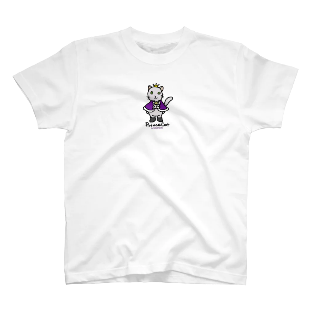ゆきだるまころころのねこの王子様＊紫 Regular Fit T-Shirt