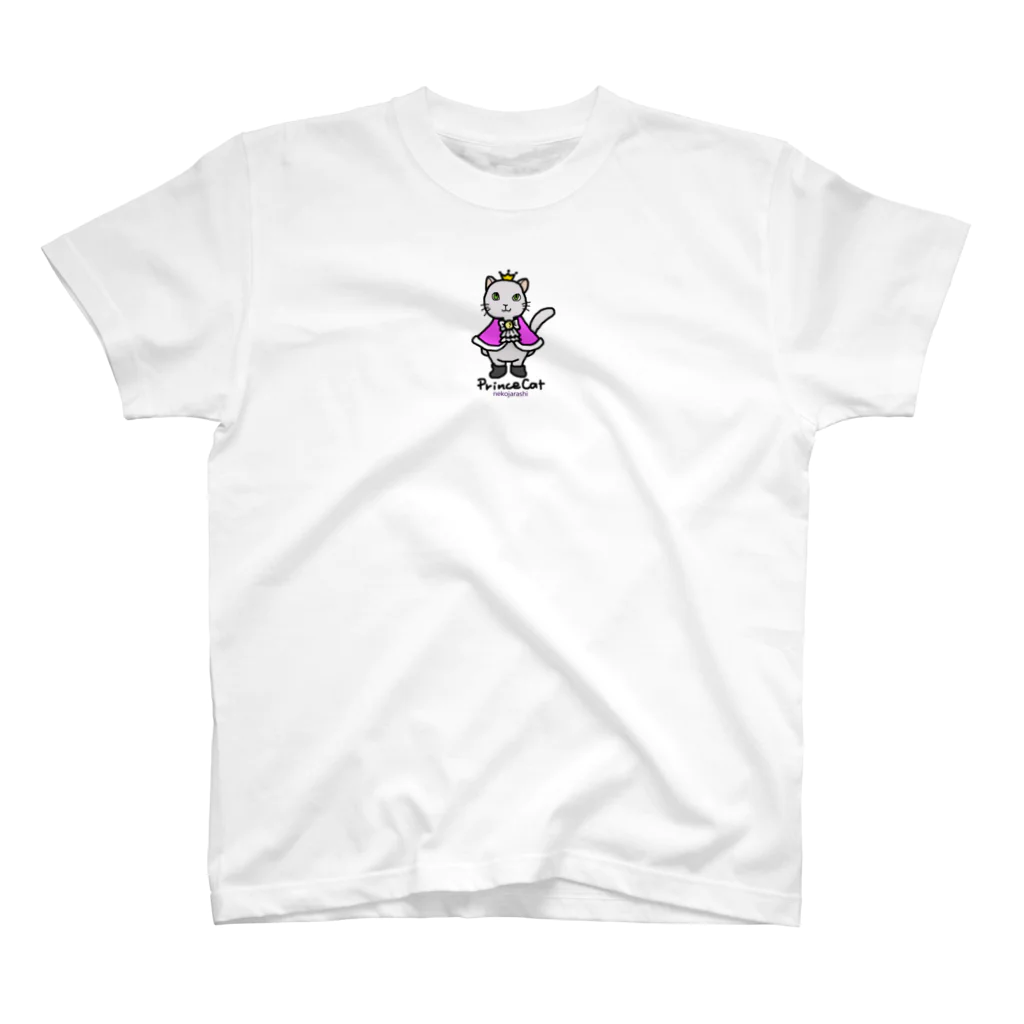 ゆきだるまころころのねこの王子様＊ピンク スタンダードTシャツ