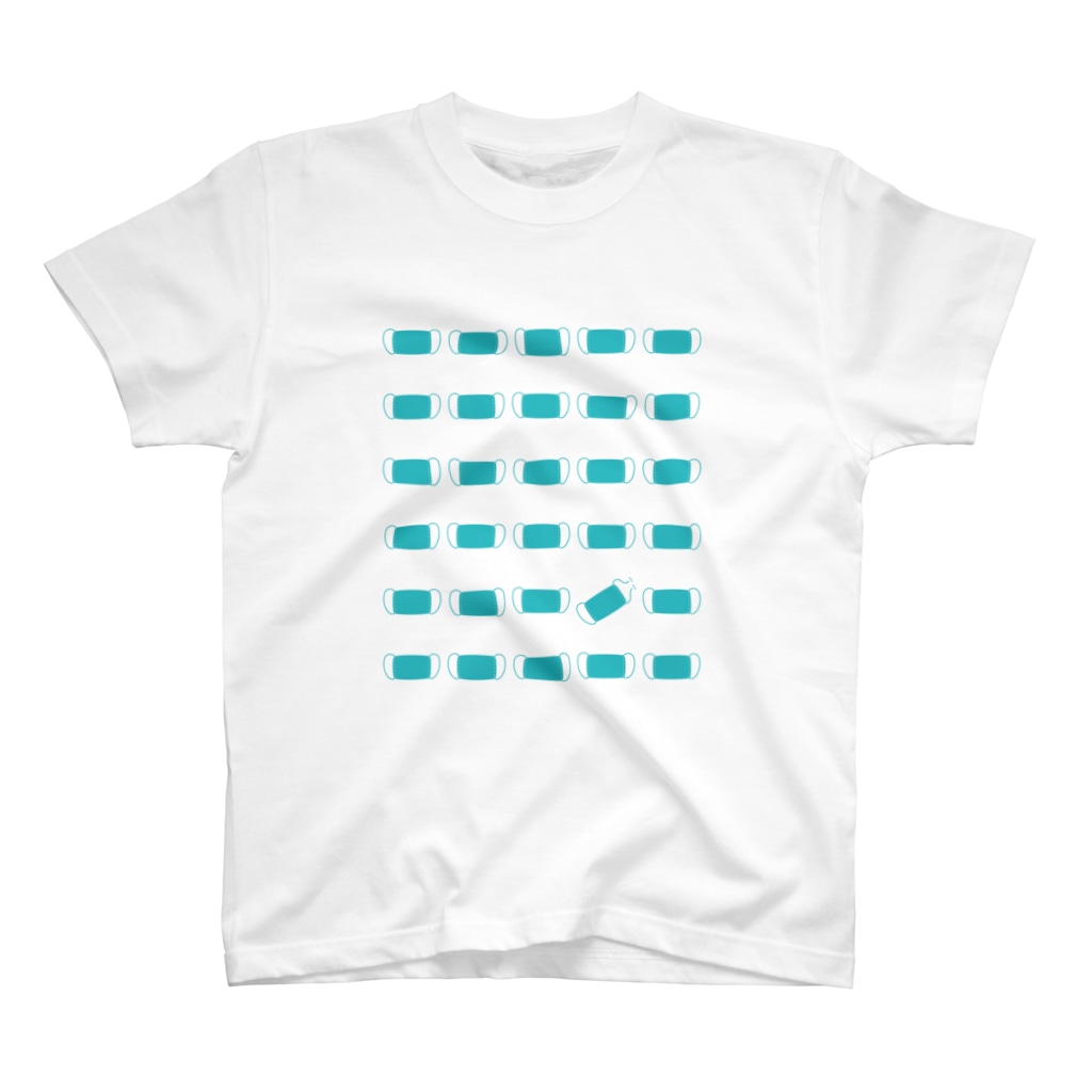 burnworks designのマスク（青） Regular Fit T-Shirt