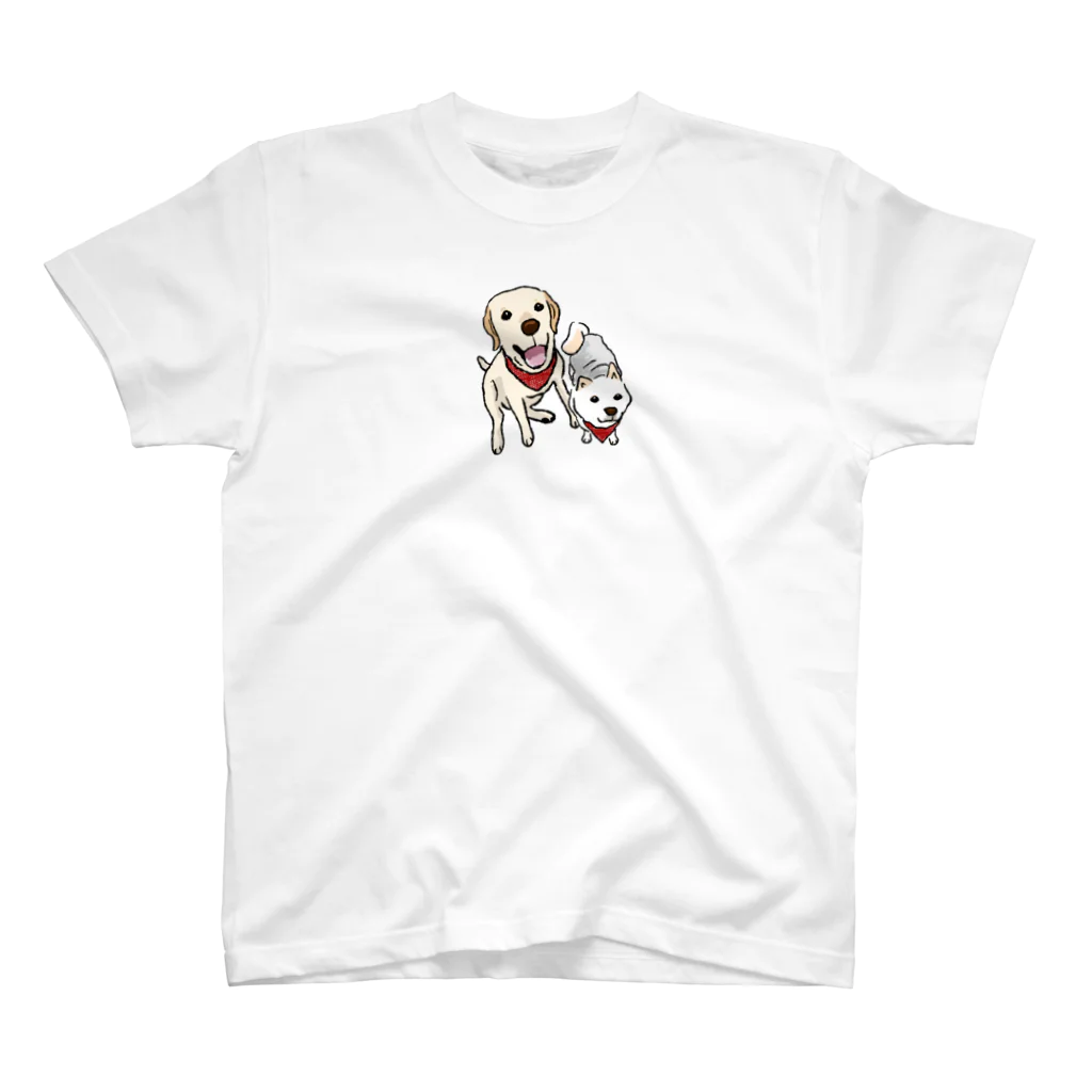 Dog Drawer Drawn by Dogの凸凹コンビ Regular Fit T-Shirt