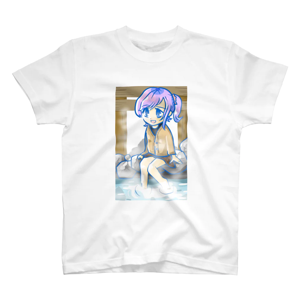 ももにゅの足湯と女の子 Regular Fit T-Shirt