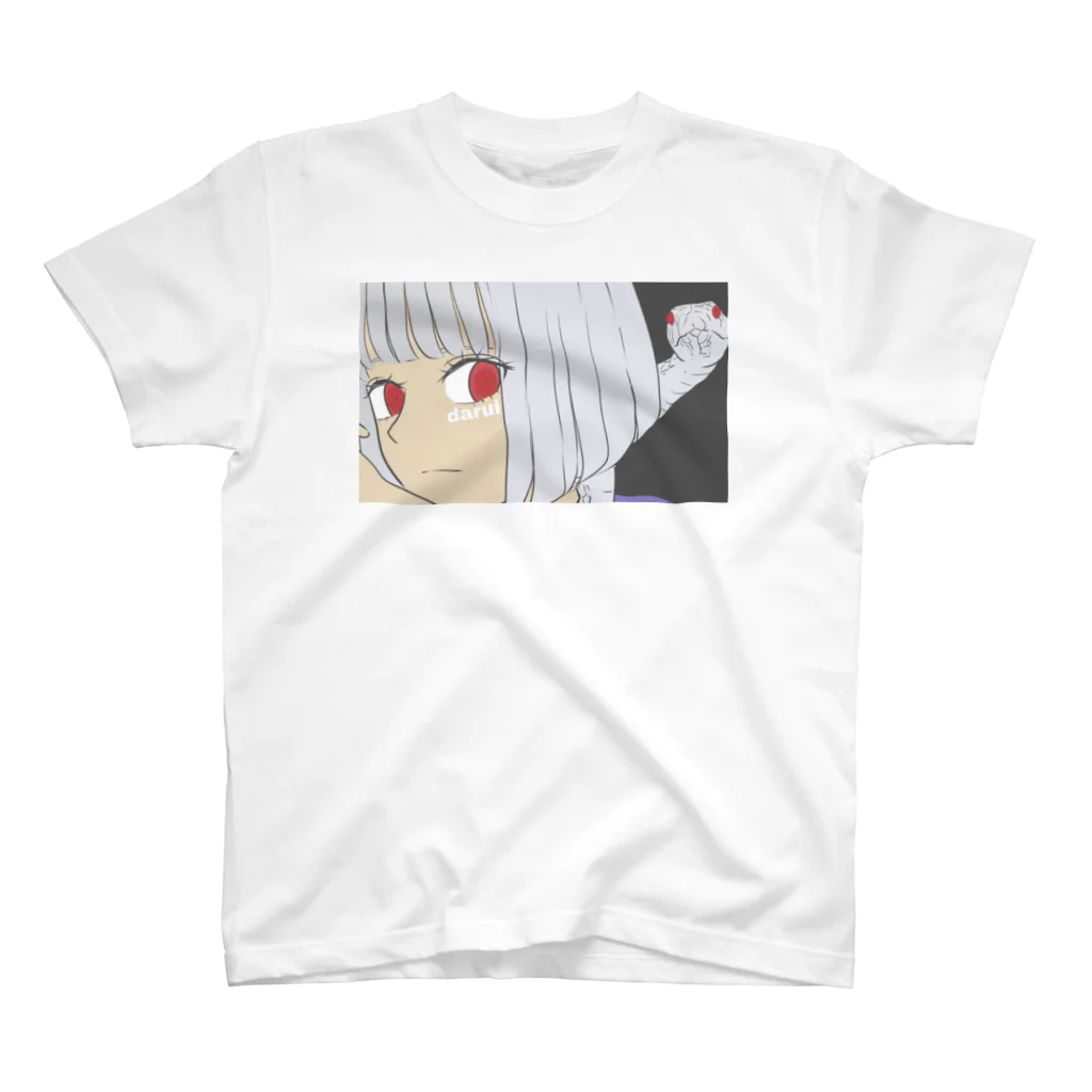 Daru Online shopの白蛇だるいちゃん Regular Fit T-Shirt