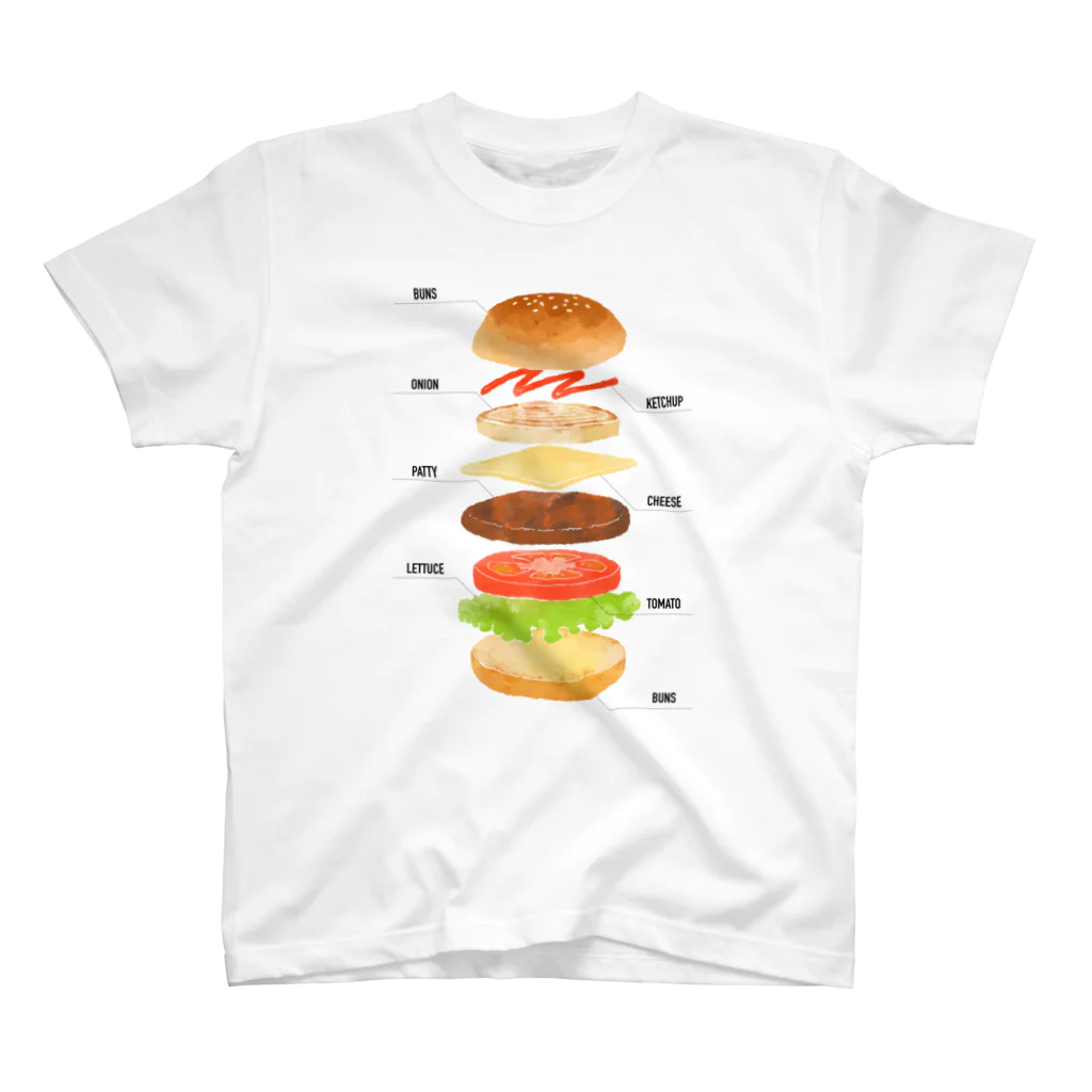 タキノユキ👾のハンバーガー スタンダードTシャツ