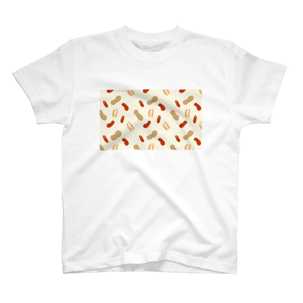 カッコーのお店の殻付きピーナッツのパターン スタンダードTシャツ