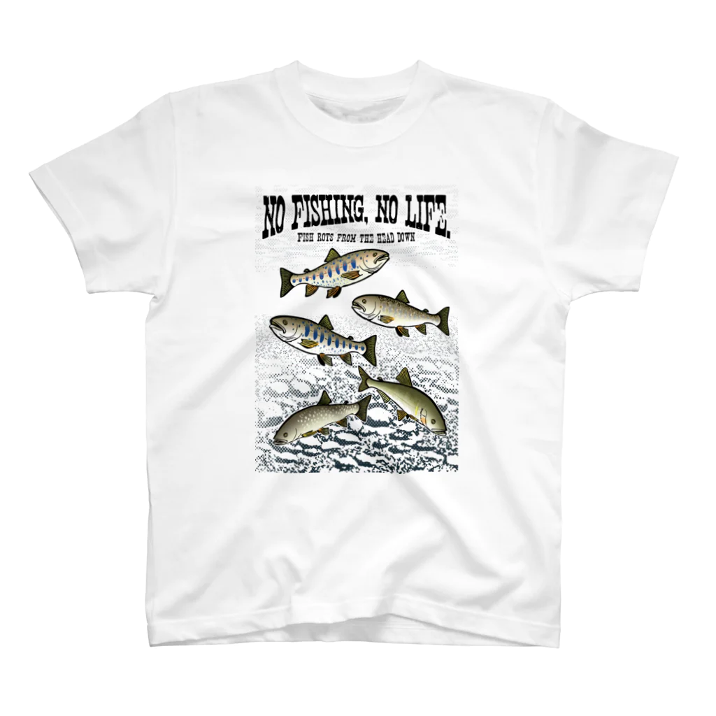 猫と釣り人のFISHING_T1C Regular Fit T-Shirt