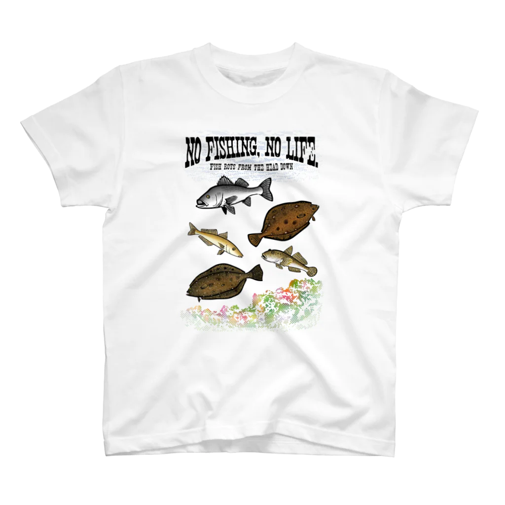 猫と釣り人のFISHING_S1C Regular Fit T-Shirt