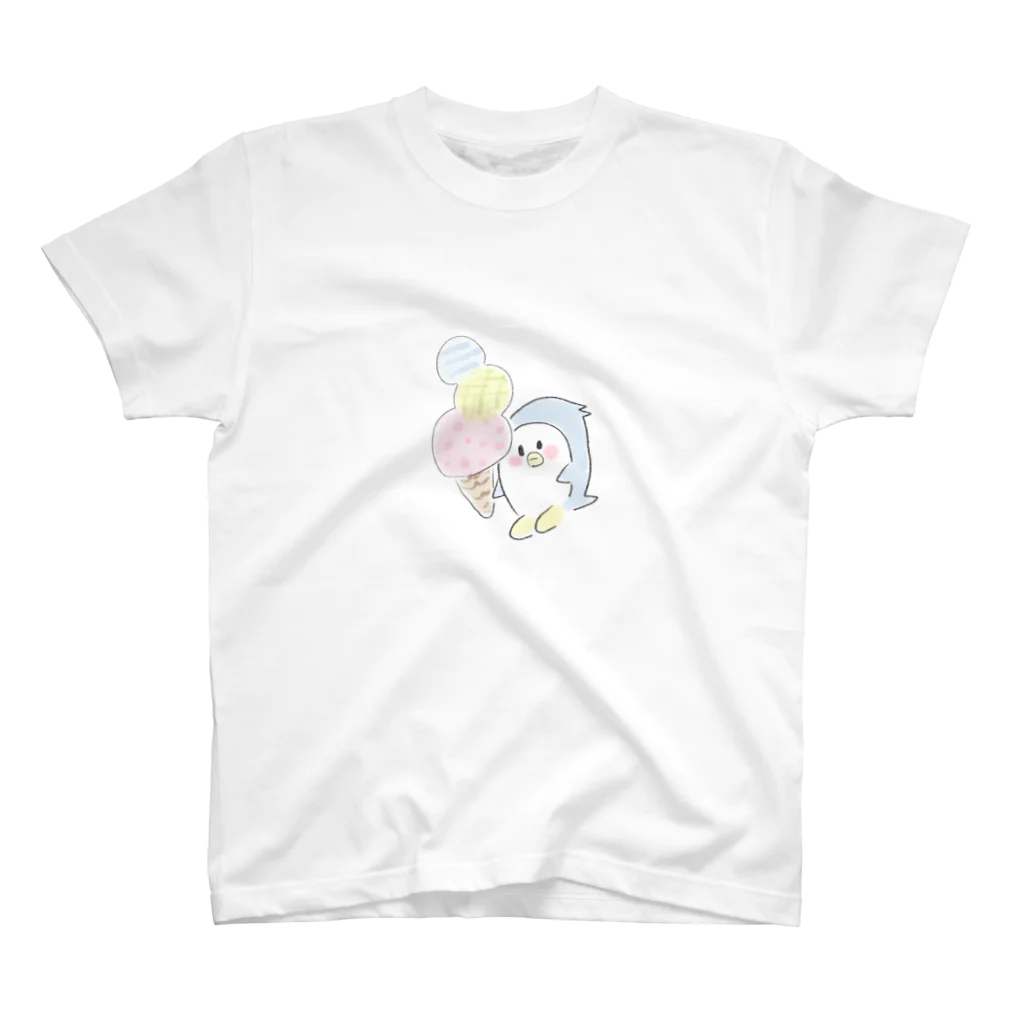 しらたま屋のPenguin ice cream スタンダードTシャツ