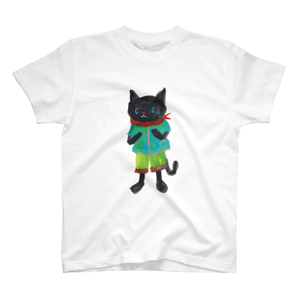 COULEUR PECOE（クルールペコ）のねこびとさん（クロ） Regular Fit T-Shirt