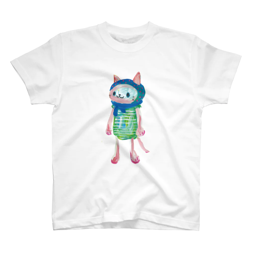 COULEUR PECOE（クルールペコ）のねこびとさん（まる） スタンダードTシャツ