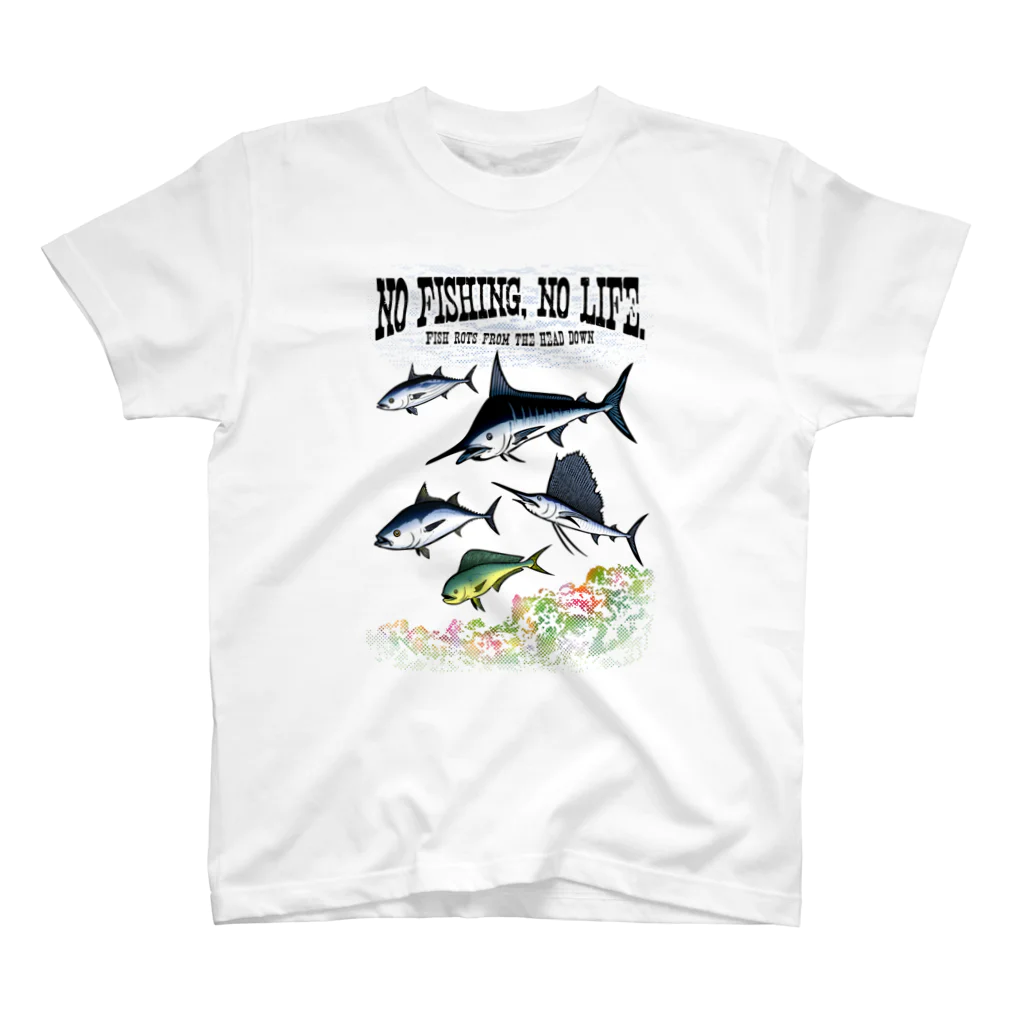 猫と釣り人のFISHING_S7C スタンダードTシャツ