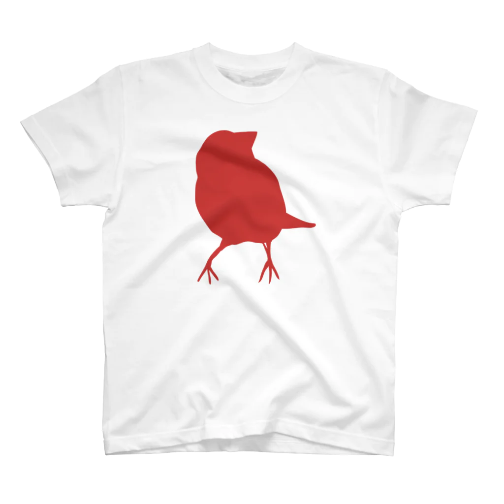 cotoLi （ことり）の文鳥シルエット（cotoLiロゴ） スタンダードTシャツ