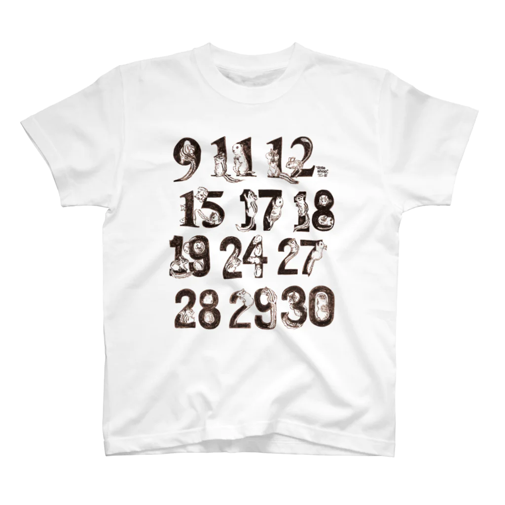 “little shop”福士悦子の数字とげっしー　9,11,12 Regular Fit T-Shirt