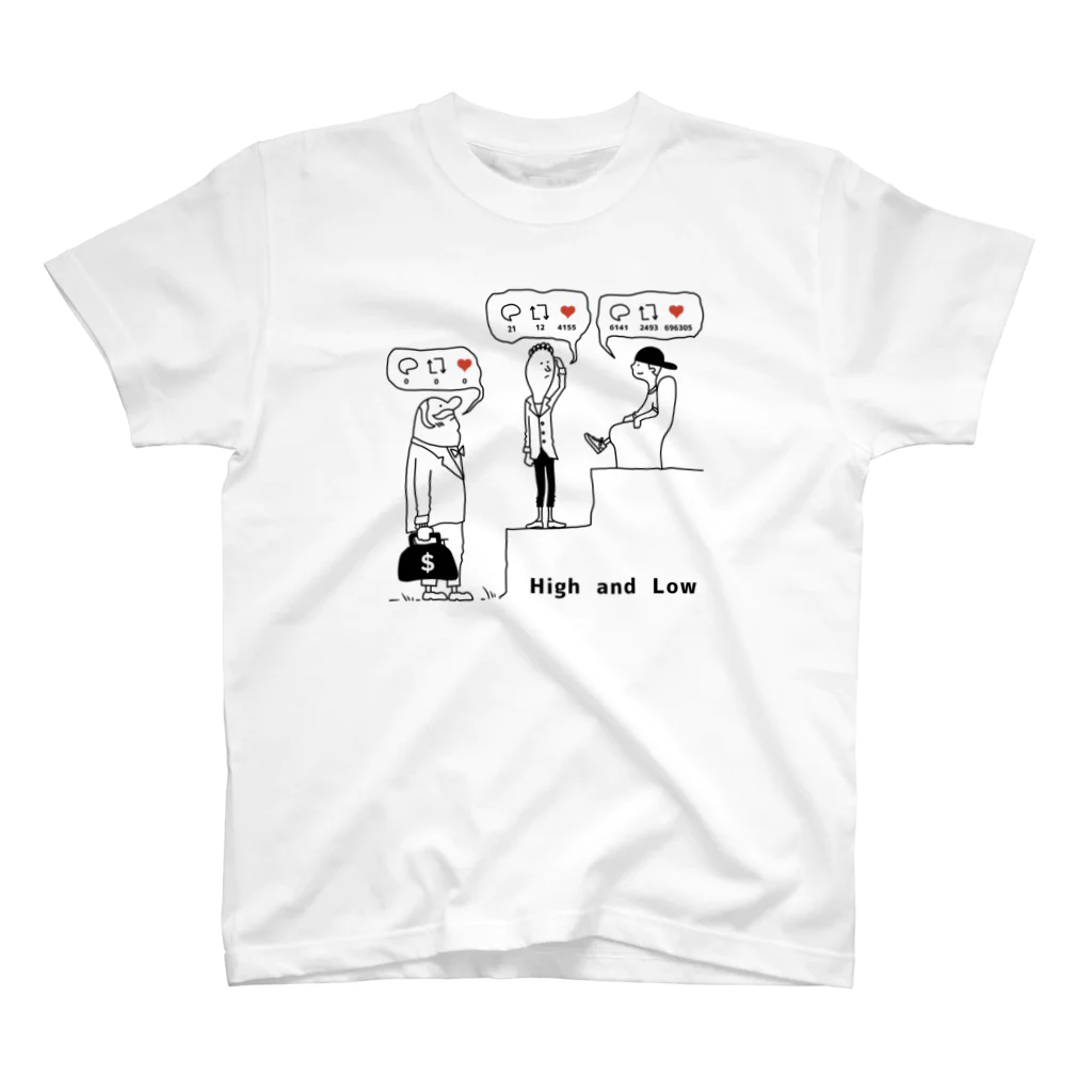 TakeLoop_goodsのHigh＆Low スタンダードTシャツ