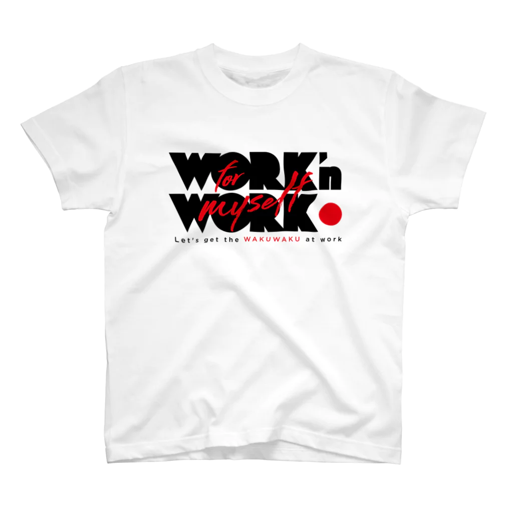 わくわく研究所のWORKnWORK Tシャツ WHITE Regular Fit T-Shirt