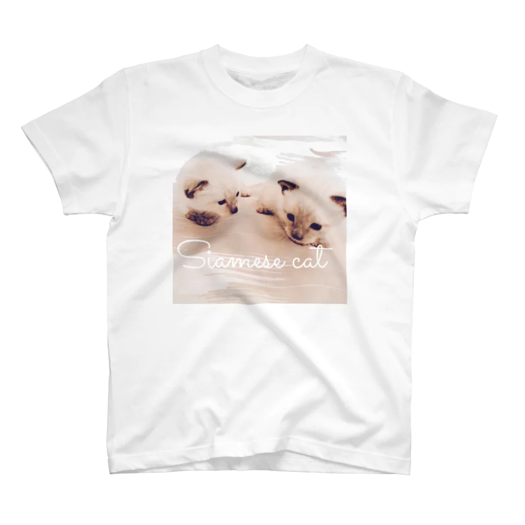 Siamese cat シャムのSiamese cat シャム猫 Regular Fit T-Shirt