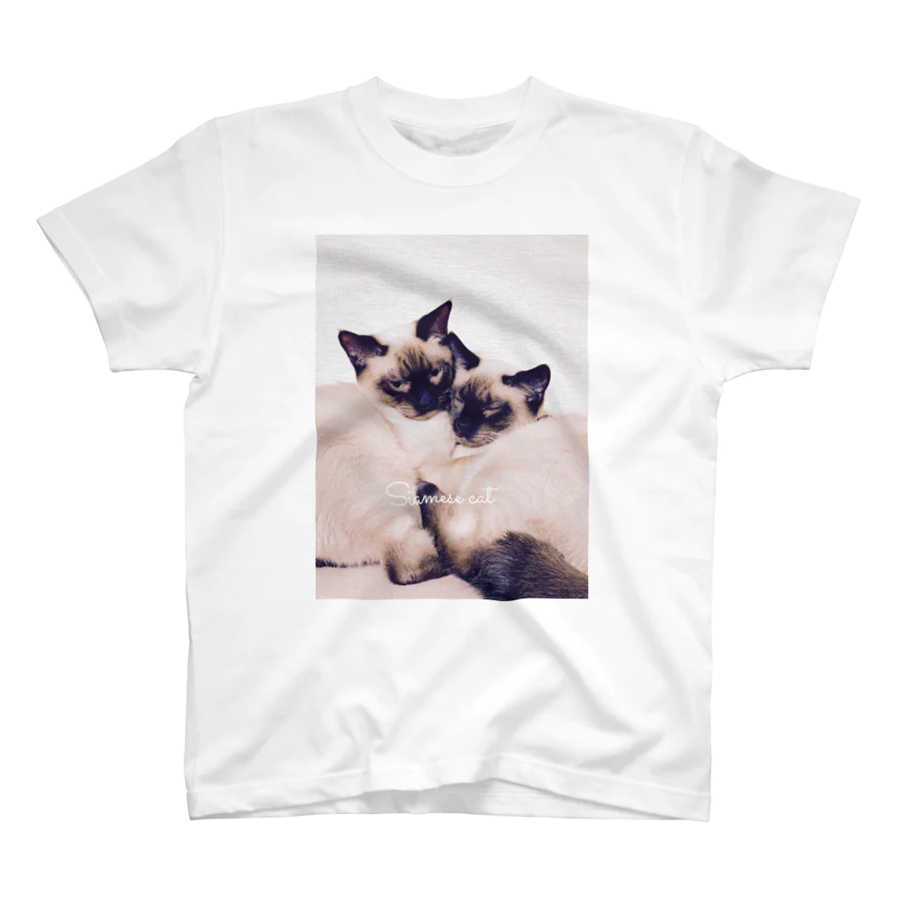 Siamese cat シャムのSiamese cat シャム猫 Regular Fit T-Shirt