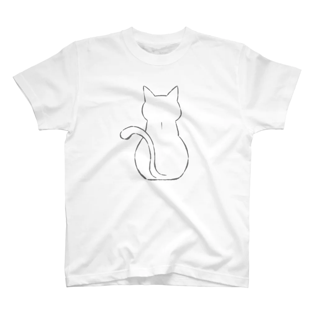 おとんのしろねこゆっこ(せなか) ■グレー Regular Fit T-Shirt