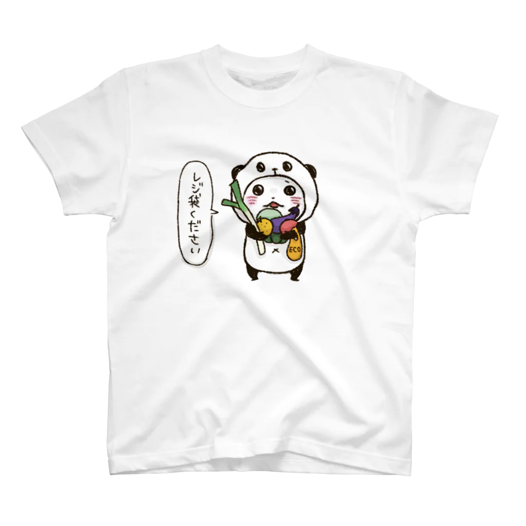 スパイシー千鶴のパンダinぱんだ(レジ袋) 티셔츠