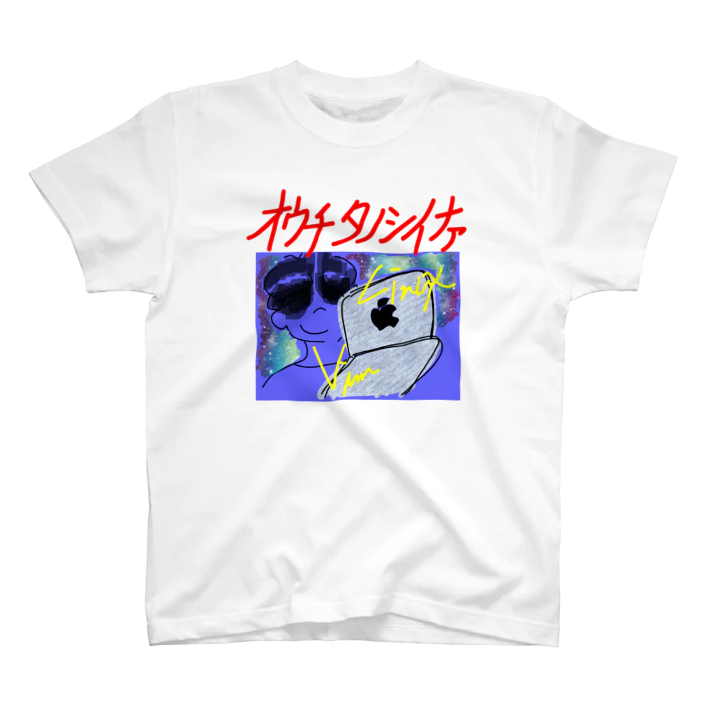 まるこふのVimとLinuxﾀﾉｼｲﾅｧ（文字赤） Regular Fit T-Shirt