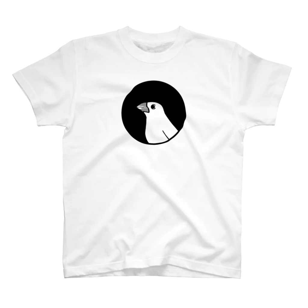 たかはらの文鳥派(白)白文字 スタンダードTシャツ