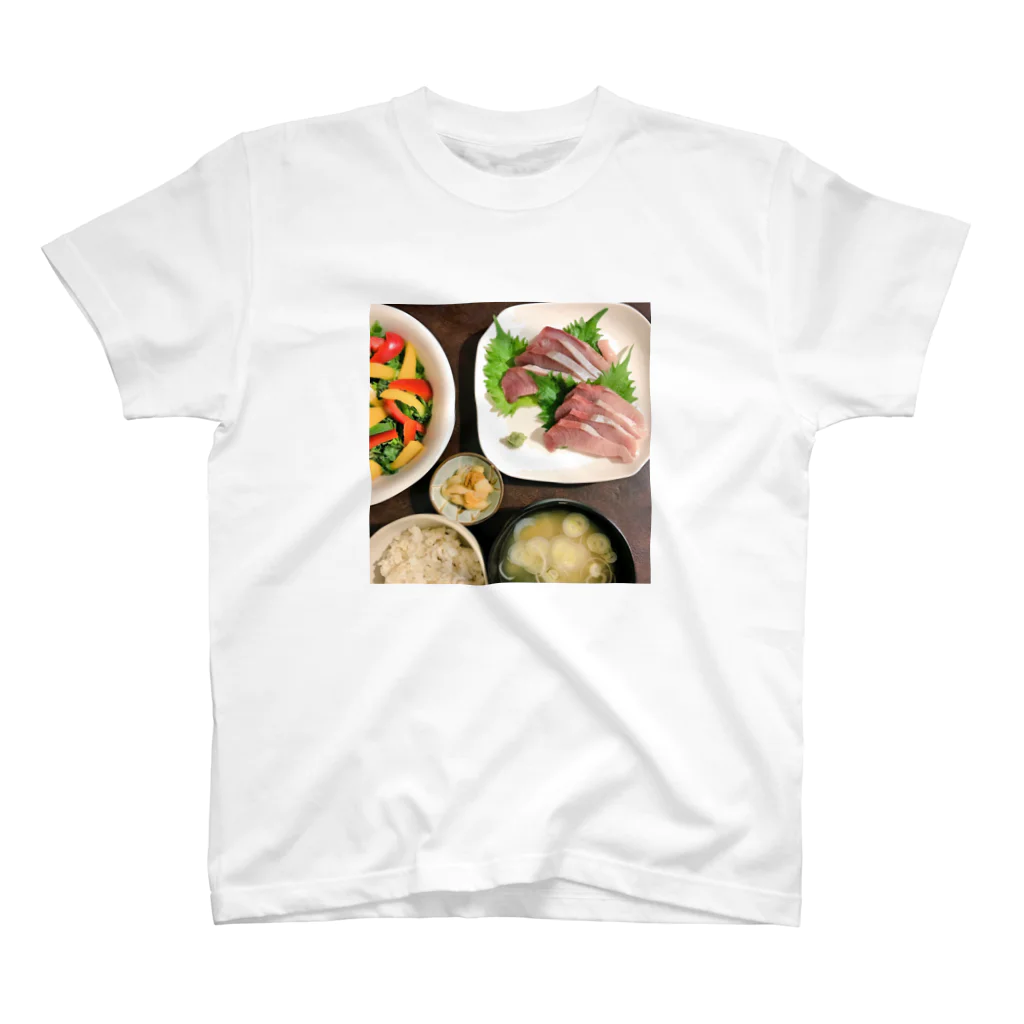 よかったらどうぞのイナダのお刺身定食デス スタンダードTシャツ