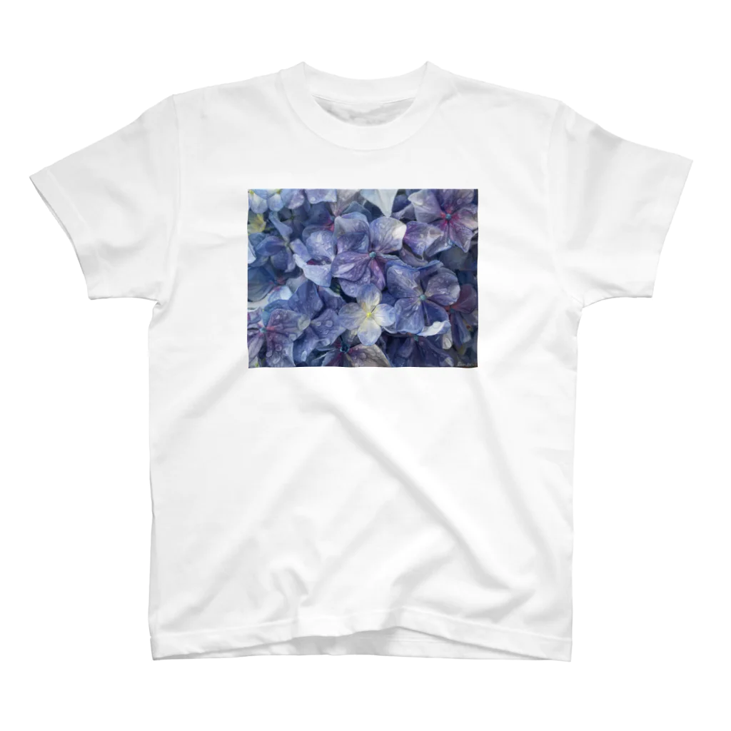 倉持リネンの物販の紫陽花 スタンダードTシャツ