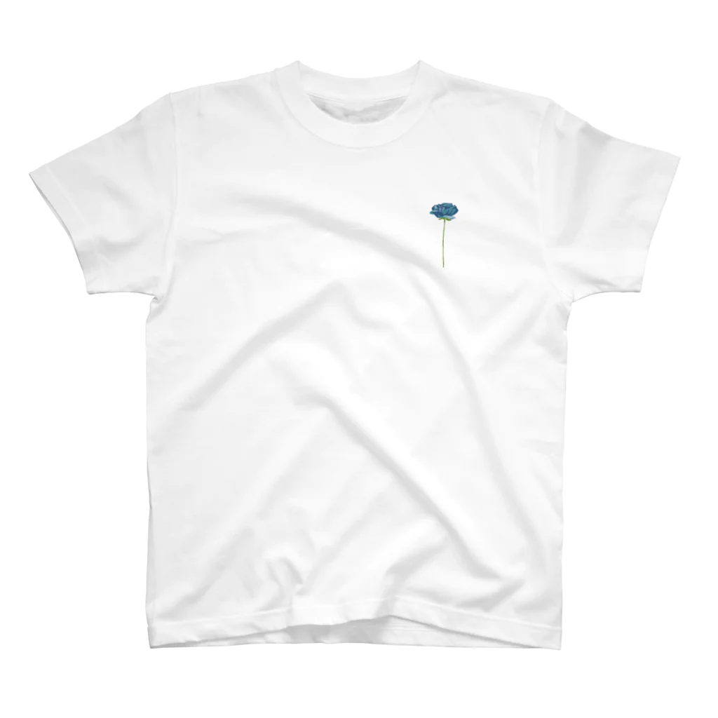 no more.のa rose(blue)_point スタンダードTシャツ