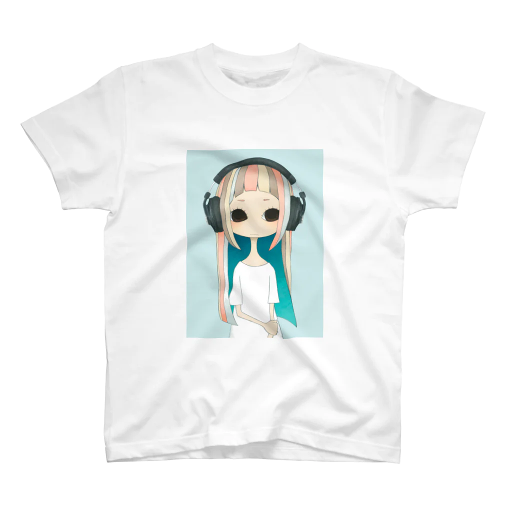 絵の具と女の子の聴いてるよ スタンダードTシャツ