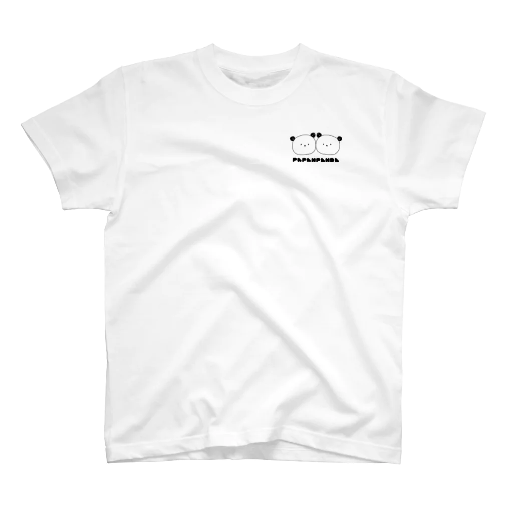 パパンパンダのふたごパンダ ロゴ Regular Fit T-Shirt