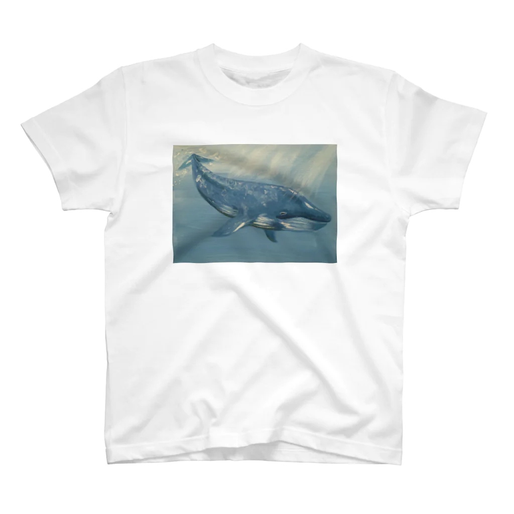 Le petit bonheurの絵画シリーズ（クジラ） スタンダードTシャツ