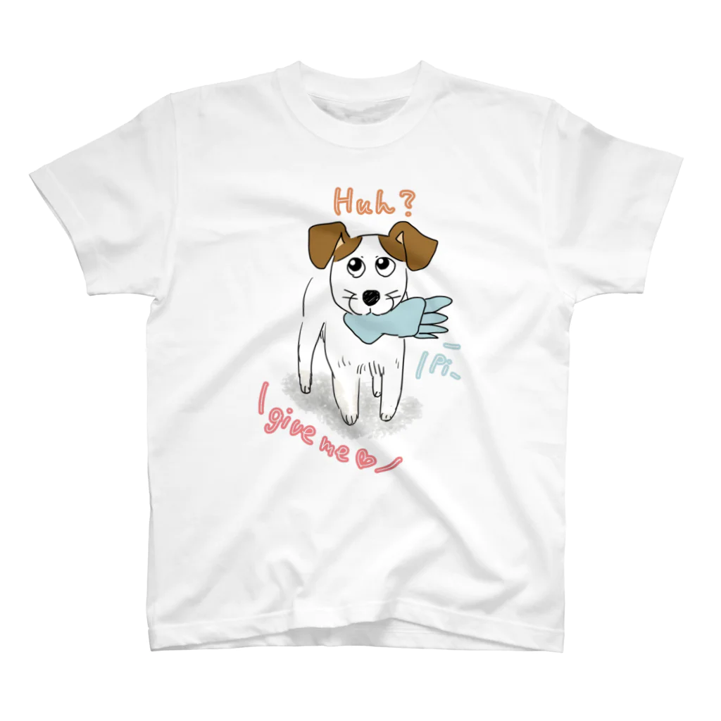 senkyouのおもちゃをくれない犬(ジャックラッセルテリア) Regular Fit T-Shirt