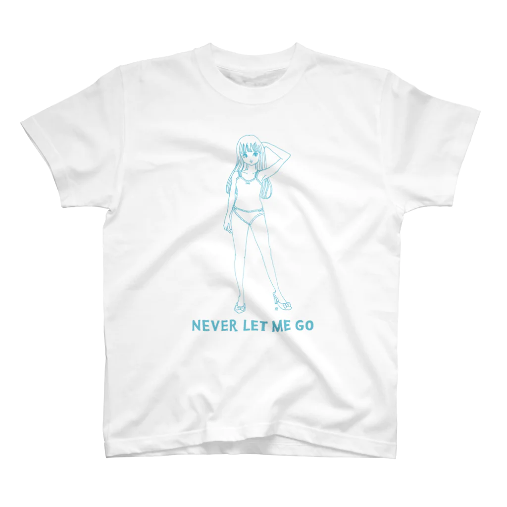 Ran Oishi ShopのIllustration "NEVER LET ME GO ＜ブルー＞"  スタンダードTシャツ