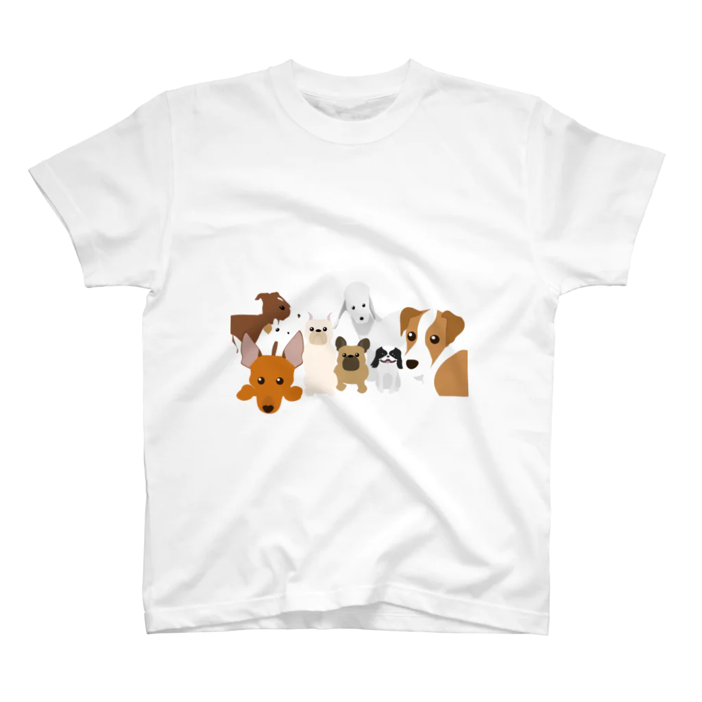 ふうふうたかの犬がいっぱいTシャツ スタンダードTシャツ