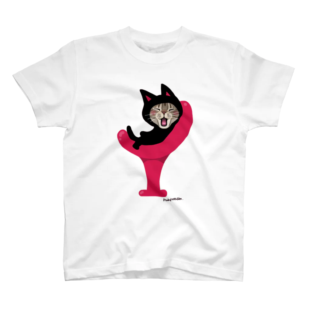 ナーサンのかぶりもの猫とピンクのイス Regular Fit T-Shirt
