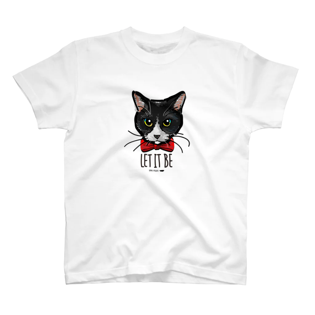 とべない熱帯魚の白黒猫 スタンダードTシャツ