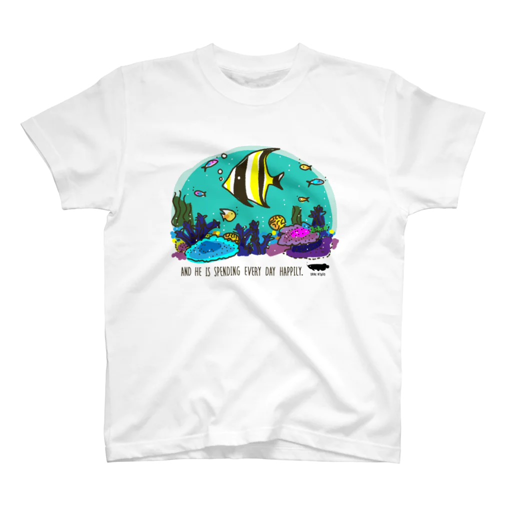 とべない熱帯魚のゆる熱帯魚　ツノダシ スタンダードTシャツ