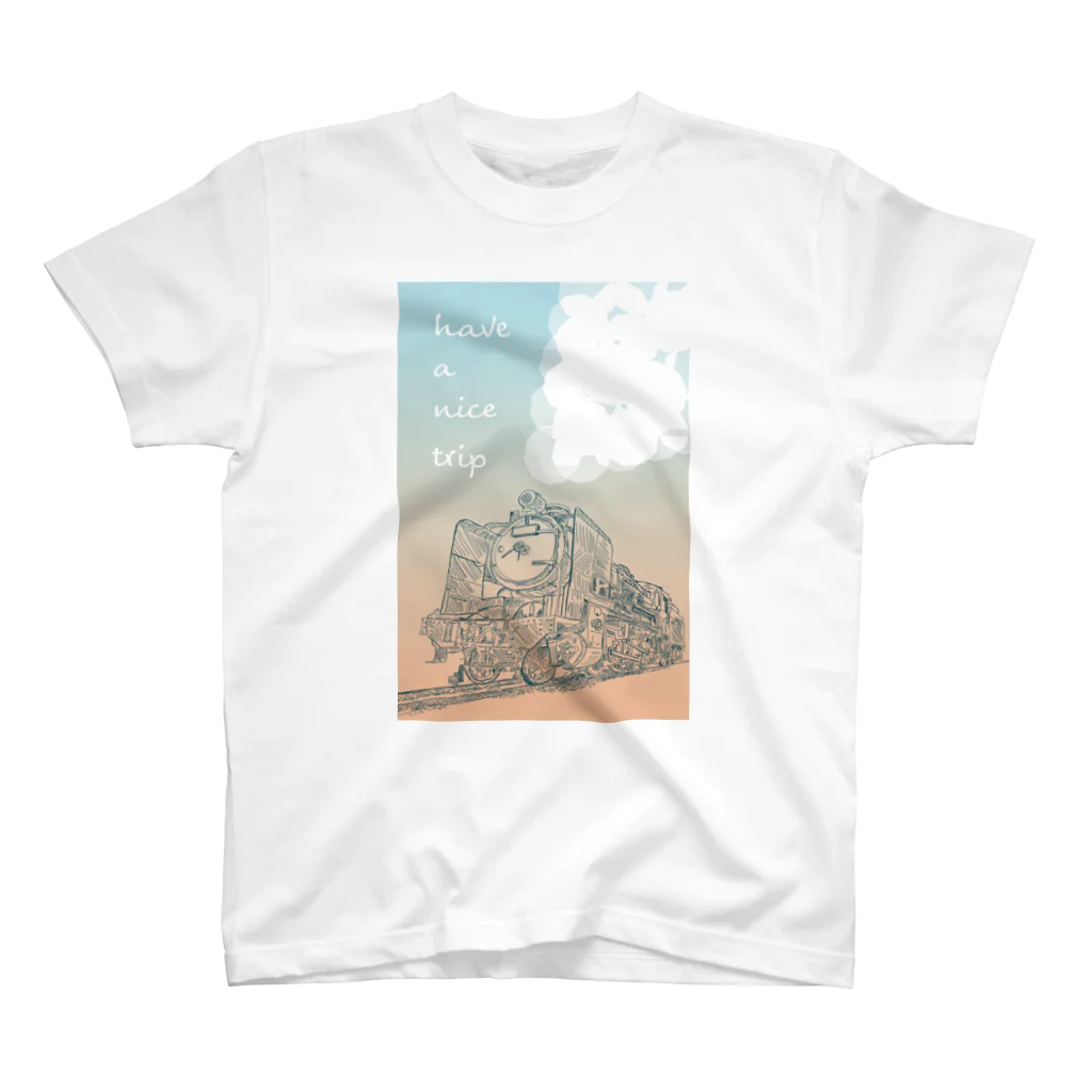 旅々PHOTOの良い旅を！ by 蒸気機関車もくもくver. Regular Fit T-Shirt