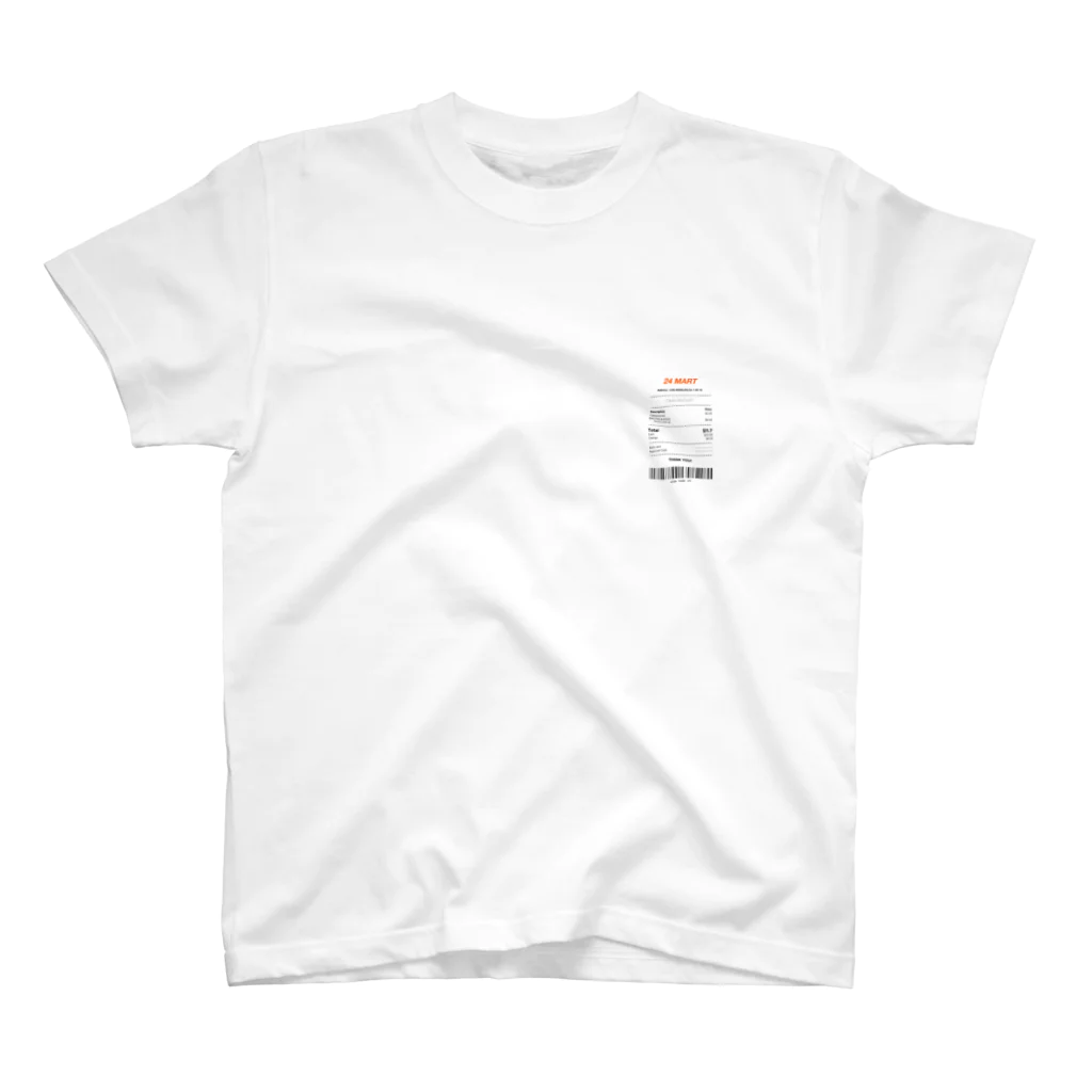 QUIETMILLS.COのCODE SERIES RECEIPT Regular Fit T-Shirt