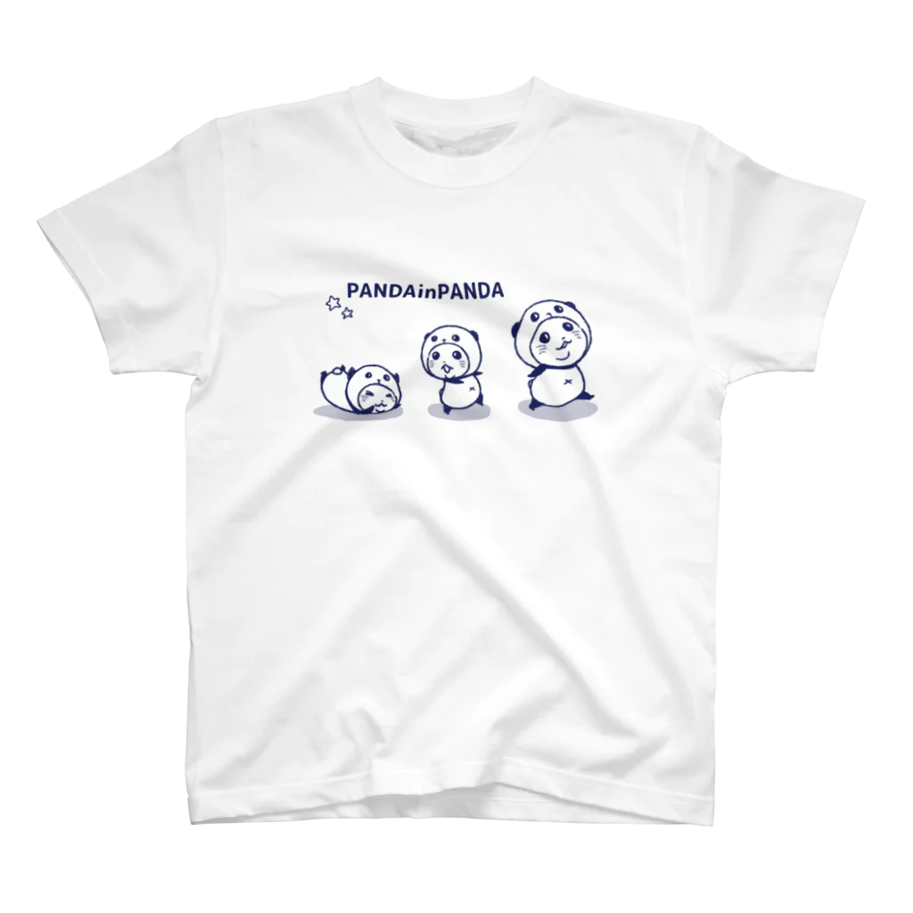 スパイシー千鶴のパンダinパンダ(3パンダ) スタンダードTシャツ