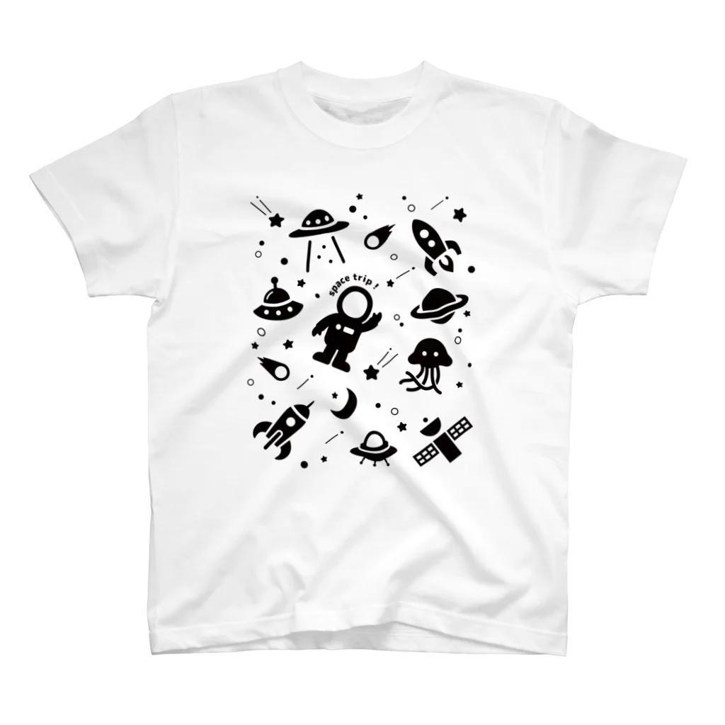 23 chuchoterのspace trip　black ★ スタンダードTシャツ