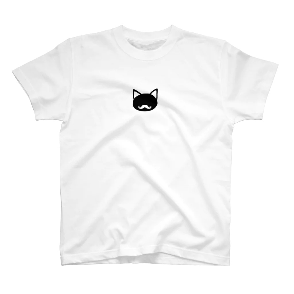 chobihigeのちょび髭ロゴ3 ねこ　猫　ネコ　cat Regular Fit T-Shirt