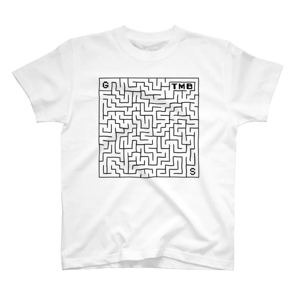 タイムマシン部グッズショップのタイムマシン部迷路Tシャツ（黒字） スタンダードTシャツ