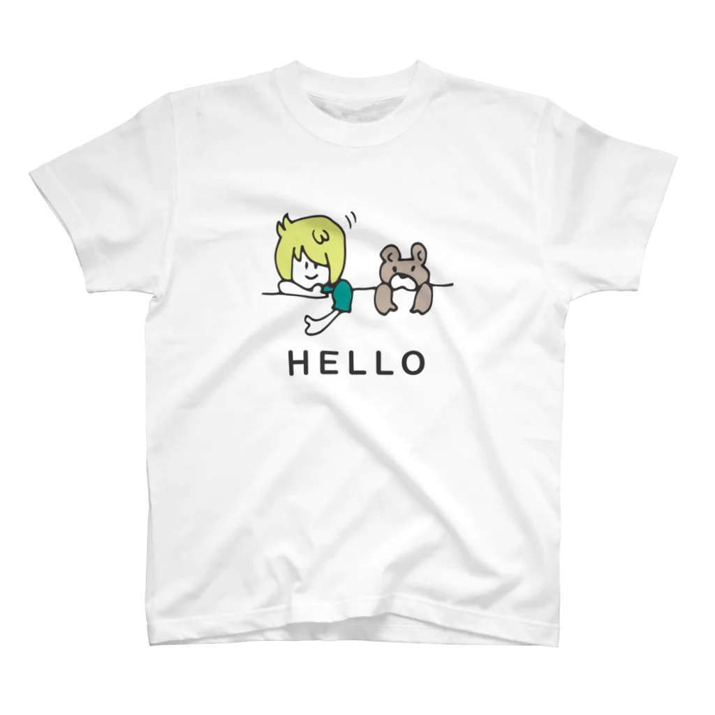 煮物(∴)のHELLO【くま】 スタンダードTシャツ