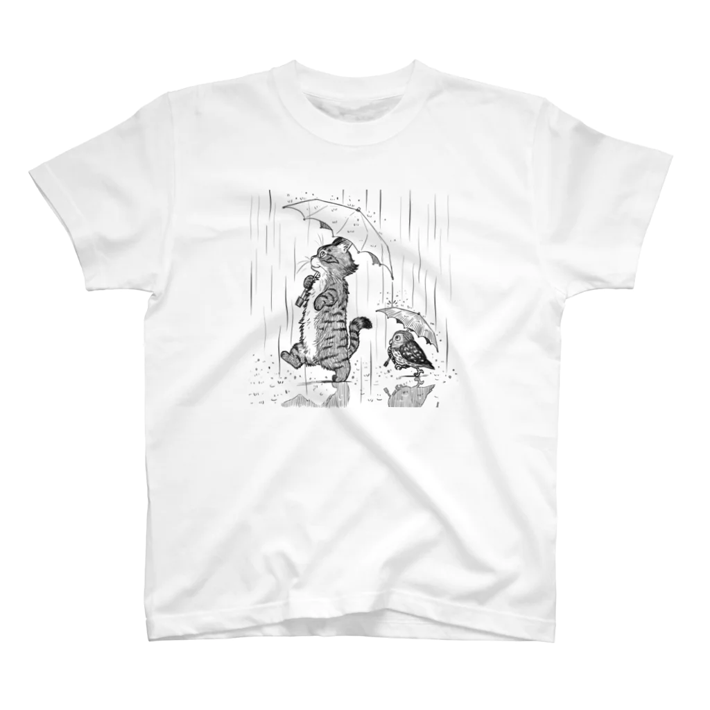 瞬くの店❤️の猫フク＿雨 Regular Fit T-Shirt