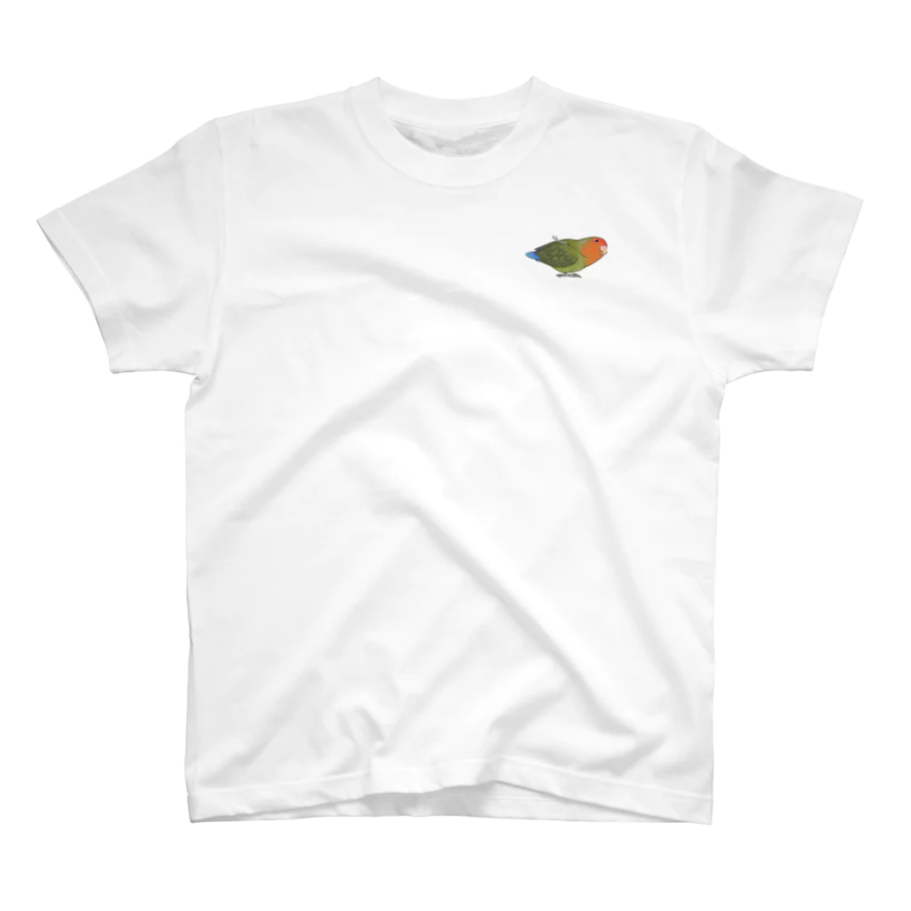 まめるりはことりのおすましコザクラインコ　きなこちゃん【まめるりはことり】 Regular Fit T-Shirt