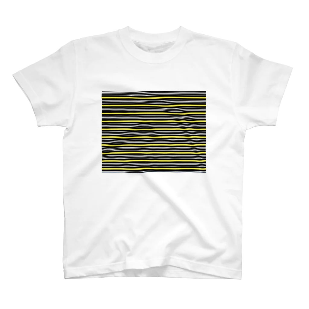 many many stripes.のボーダー1　黒 スタンダードTシャツ