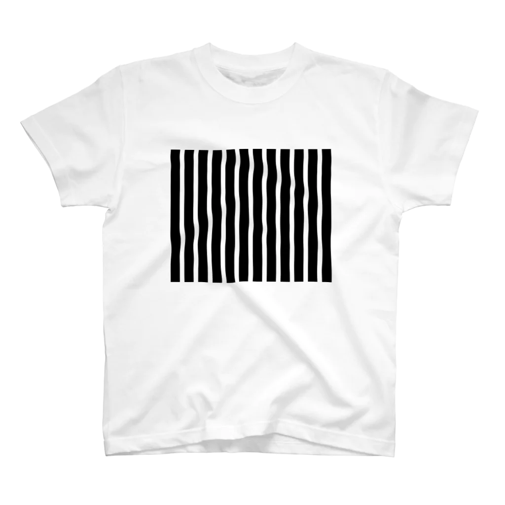 many many stripes.のストライプ1　黒 スタンダードTシャツ