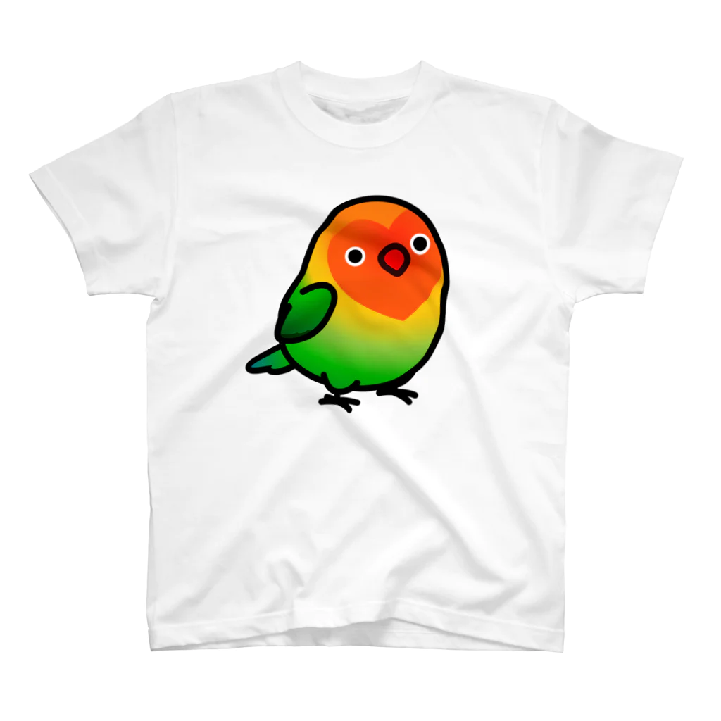 Cody the Lovebirdの両面　Chubby Bird ルリゴシ ボタンインコ Regular Fit T-Shirt