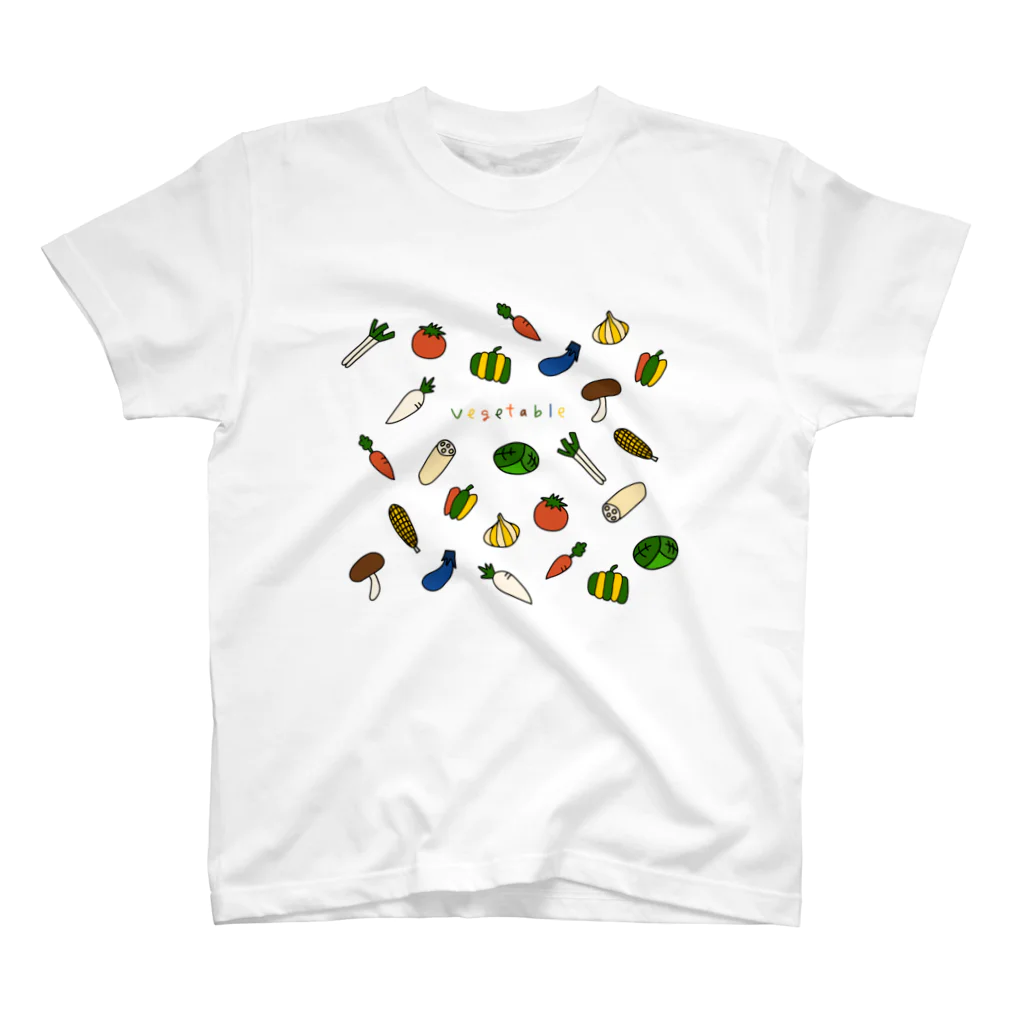 麦畑の野菜イラストvegetable スタンダードTシャツ