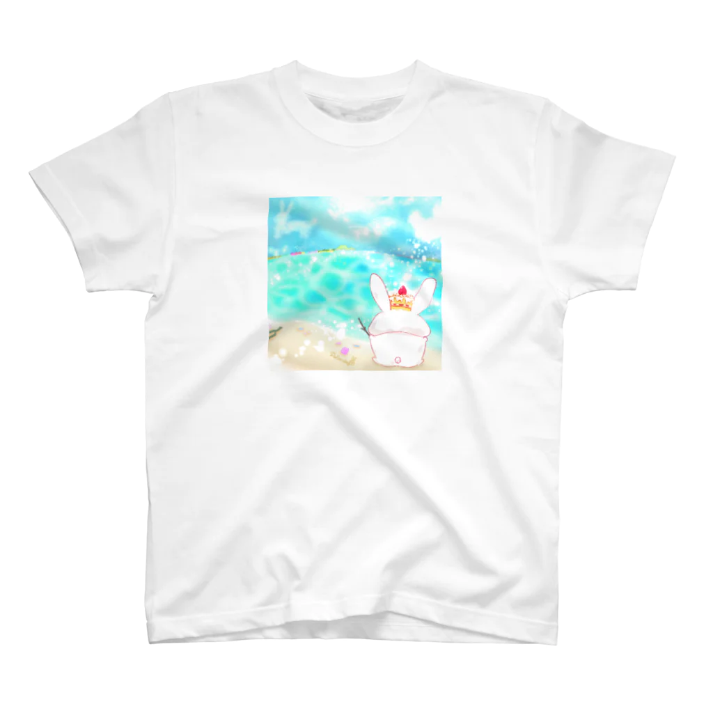 どるちぇ＊うさぎの《イラスト08》＊どるちぇ街の海＊ スタンダードTシャツ